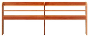 Cabeceira com prateleiras 200 cm pinho maciço castanho-mel