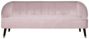Sofá de 3 lugares em veludo rosa ALSVAG Beliani