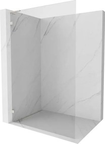 Mexen Lunar L parede de duche Walk-in à esquerda 80 x 200 cm, transparente 8 mm, níquel escovado - 830L-080-000-97-00-L