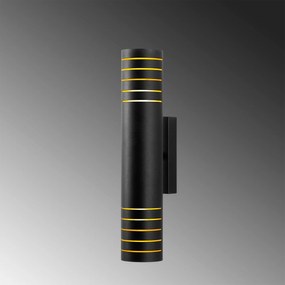 Aplique de Parede Cut – Preto e Amarelo – 8 x 12 x 40 cm