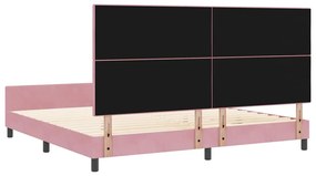 Estrutura de Cama vidaXL Rosa 200x200 cm Veludo