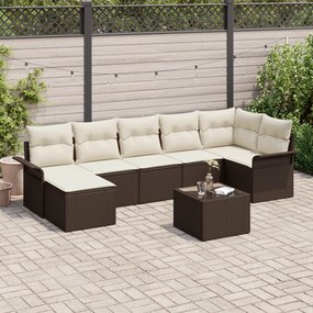 Conjunto de Sofás de Jardim vidaXL de 7 Peças com Almofadas Cinza de P