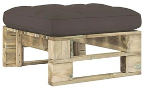 vidaXL Otomana de paletes para jardim pinho impregnado a verde