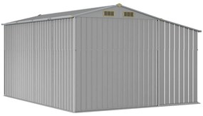Abrigo de jardim 277x365,5x179 cm aço galvanizado cinzento