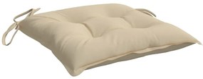 Almofadões de cadeira 4 pcs 50x50x7 cm tecido oxford bege