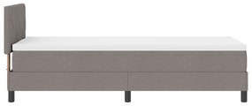 Cama Box Spring com Colchão Taupe 80x200 cm Tecido