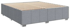 Cama com molas/colchão 180x200 cm tecido cinzento-claro