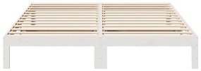 Cama sem colchão 180x200 cm madeira de pinho maciça branco