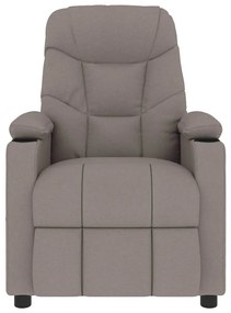 Poltrona de massagens tecido cinza-acastanhado
