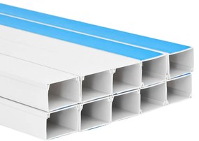 Calhas para cabos autoadesivas 60x40 mm 10 m PVC
