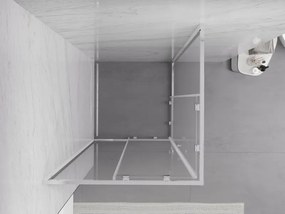 Mexen Exo-S Duo cabine de duche quadrada de correr 90 x 90 cm, transparente, cromo - 8111-090-090-01-00