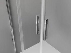 Mexen Exo-S Duo cabine de duche semicircular assimétrica de correr 100 x 80 cm, transparente, cromada - 8132-100-080-01-00