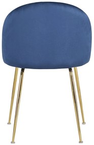 Pack 6 Cadeiras Golden Dalnia Veludo - Azul