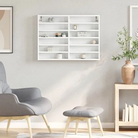 Armário vitrine 80x8,5x58 cm derivados de madeira branco