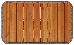 Conjunto de Jantar de Jardim de 3 Peças com Almofadas Cinza de Polirat