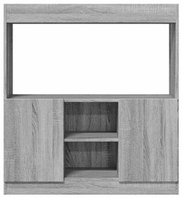 Armário alto 92x33x100 cm derivados de madeira cinzento sonoma