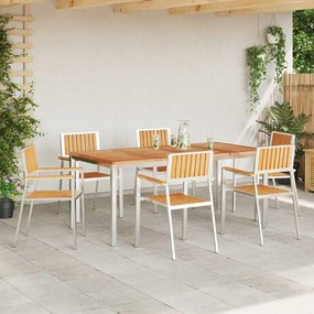 Conjunto de Jantar para o Jardim vidaXL de 7 Peças em Madeira Sólida d