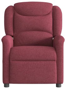 Poltrona reclinável de massagens elétrica tecido vermelho tinto