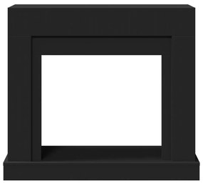 Cornija de lareira 100x30x87,5 cm derivados de madeira preto