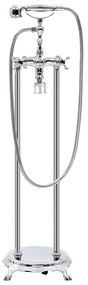 Torneira de pé para banheira aço inoxidável 99,5 cm prateado
