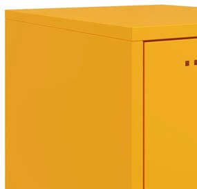Aparador alto 36x39x123 cm aço amarelo mostarda