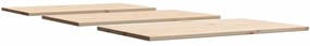 Tampos de mesa retangulares 3 pcs 80x47x1,7 cm pinho maciço