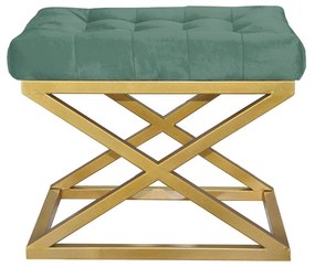 Pouffe Capraz – Gold Green – 50x42x40 cm