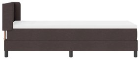 Cama Box com almofada Marrom Escuro 80 x 200 cm Tecido e Espuma