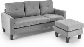 Conjunto de mobiliário com estofo Houston 1825, 48 kg, Cinzento, Tecido, Pernas: Plástico