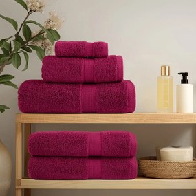 8 pcs Conjunto de toalhas premium SOLUND 600 gsm bordô