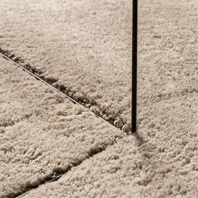 Tapete pelo curto macio e lavável HUARTE Ø 200 cm cor areia