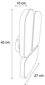 Candeeiro de Parede Design Bege 3-Luzes - Planes Design