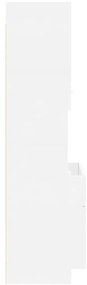 4pcs conj. móveis casa banho derivados madeira branco brilhante