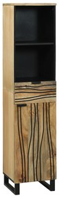 vidaXL Armário de Banheiro 38x33,5x160 cm em Madeira Sólida de Manga