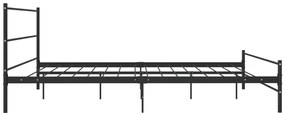 Estrutura de cama 180x200 cm metal preto