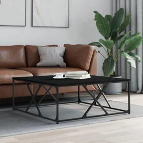 vidaXL Mesa de centro 100x100x40 cm derivados de madeira preto