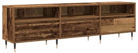 Armário de TV Madeira Antiga 150x30x44,5 cm Madeira engenheirada