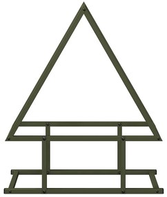 Suporte para lenha aço laminado a frio verde azeitona