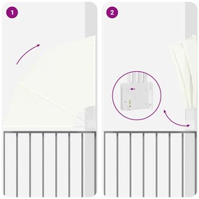 Tela de Privacidade para Varanda Creme 115 x 115 cm tecido