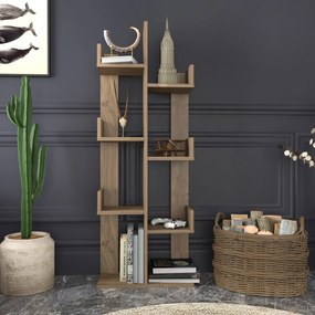 Estante Luisa – Nogueira – 50 cm x 22 cm x 173 cm