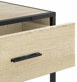 Mesa consola 90x35x80 cm derivados de madeira carvalho sonoma