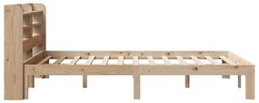 Estrutura de cama com cabeceira 90x200 cm pinho maciço