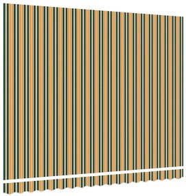 Tecido de Substituição para Toldo para Estrutura de 4x3 m Verde e Amar