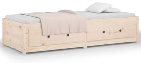 Sofá-cama de solteiro pequeno 75x190 cm pinho maciço