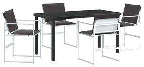 Conjunto de Jantar de Jardim de 5 Peças com Almofadas de Textileno Bra