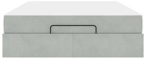 Estrutura da Cama Outros Cinzento-claro 160 x 200 cm Veludo