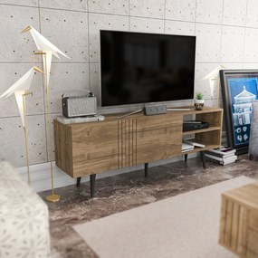 Móvel TV Ronas – Nogueira – 160x35x38,6 cm