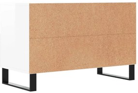 Móvel de TV 80x36x50 cm derivados de madeira branco brilhante