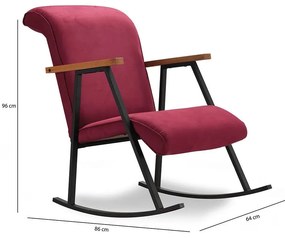 Poltrona de Baloiço "Yoka" – Vermelho – Design Moderno