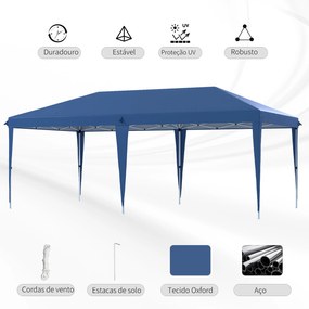 Outsunny Tenda Dobrável 6x3 Tenda de Jardim Portátil com Bolsa de Tran